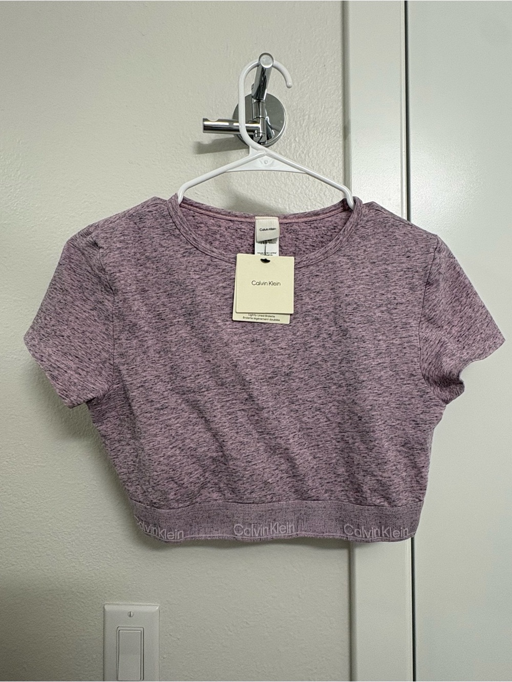 Calvin Klein Heather Lavender Crop Top NWT